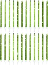 24-Count Glitter Long Thin Birthday Candles, Green Long Stick Birthday Cake Candles Set, Cake Candles Decorations for Birthday Party Wedding Anniversary Supplies