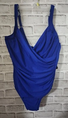 Miraclesuit Swimsuit Slimming One-Piece Blue Size 14