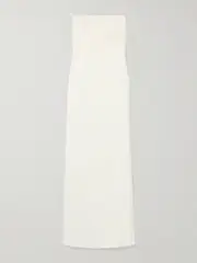 [Co] Co - Strapless Crepe Maxi Dress - Ivory - large large Ivory