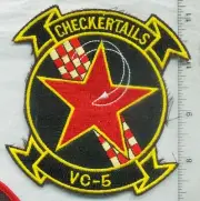 VC-5 "CHECKERTAILS" - Composite Squadron - Cut edge on full embroidery