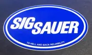 Rare Sig Sauer Pistol To Hell & Back Reliability Handgun 6" Oval Sticker Decal