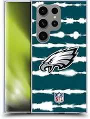 Head Case Designs Officially Licensed NFL Watercolour Stripe Print Philadelphia Eagles Art Soft Gel Case Compatible with Samsung Galaxy S24 Ultra 5G