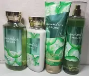 Bath & Body Works Cucumber Melon Body cream, lotion, wash & Frag mist 4 pk set