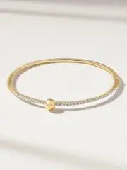 [Rainbow K] Rainbow K - Ball 14-karat Gold Diamond Bracelet - 17 17 Gold