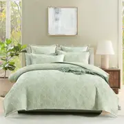 Renee Taylor Woods Jacquard Quilt Cover Home Bedding Sleeping Set - Sage