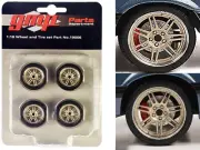 7-Spoke Custom Wheels & Tires 4 Piece Set For 1/18 Scale Models By Gmp 19006