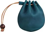 [WOFASHPURET] Chic Retro Drawstring Coin Pouch Mini Storage Bag for Change Coins Id Stylish Wallet for Daily Use Random Color