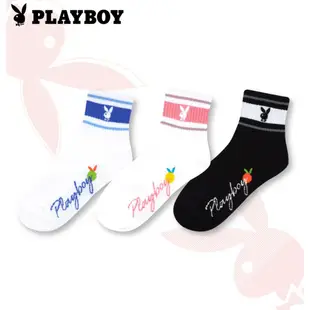 【PLAYBOY】復古條紋休閒棉襪│襪子│女襪│休閒襪│高含棉異味OUT