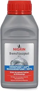 NIGRIN DOT4 Brake Fluid, high Performance Formula, Boiling Point 260°C, optimised Brake Pressure Control, 250 ml