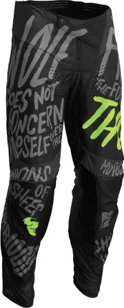 Thor Pulse Counting Sheep Youth Motocross Pants, black-grey, Size XS Black Grey