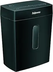 [Fellowes] Powershred FS-8C 8 Sheet Cross Cut Personal Shredder for Home and Office Use - 15 Litre Bin - Security Level P4 - Amazon Exclusive, Black
