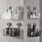 Suction Bathroom Caddy No Drilling Shower Organizer with Glacier Pattern
