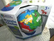 NIB,AGE 3+,PUZZLE GLOBE,15 PC PUZZLE OF WORLD,TEACHING TOOL HOMESCHOOLERS # 5532