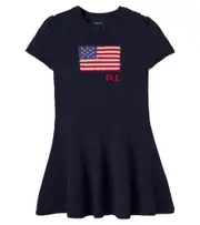 [Polo Ralph Lauren Kids] Polo Ralph Lauren Kids Kitted cotton dress Y 3 blue