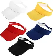 [GAROZATION] 5 Pcs Wide Brim Sun Protection Cap Dry Fit Running Visor Hat Visor Hat for Sports Outdoor Fitness Beach