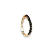14K Yellow Gold Black u0026 White Real Diamond u0026 FWC Pearl Pendant