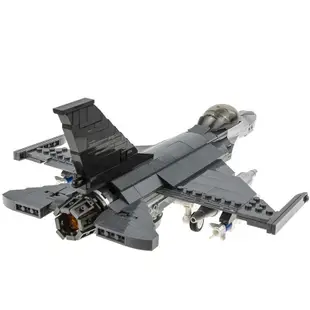 現貨 積木 飛機 F16隼式戰斗機模型兼容樂高飛機積木戰機小顆粒兒童益智拼裝男