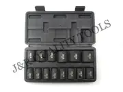 Shallow Impact Socket 1/2in Drive Set 14pc Metric 6pt Mechanic Repair Hand Tool