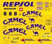 #8 Camel Porsche 962 C 1/64 Scale Slot Car Decals