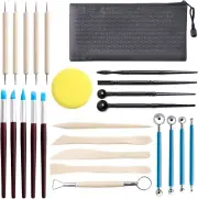 Clay Tools,25 PCS DIY Sculpting Set Ceramics Polymer Clay Kit for Pottery Modeli