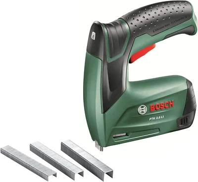 Bosch Cordless Tacker PTK 3.6 LI (3.6 V, Integrated Battery, Includes 2,000 Stap