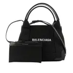 【BALENCIAGA 巴黎世家】NAVY CABAS帆布二用包/子母包_XS(黑色)