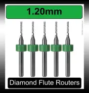 1.20mm .047" Router Bit Carbide Diamond Flutes 5 PCS G10 FR4 PCB CNC 1.2mm R119