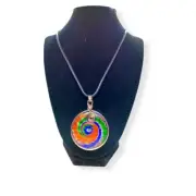 Millefiori Round pendant necklace