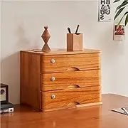Portable Storage Wooden Desktop Storage Box with Lockable Drawers Desktop File Cabinet with Multiple Tiers Organize Your Desk with Style and Functionality