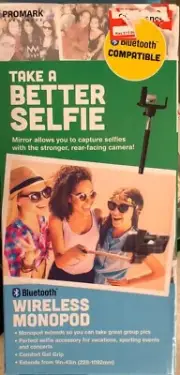 NEW Promark Selfie Stick W Bluetooth Wireless Monopod A Better Selfie