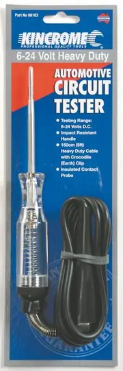 Kincrome 08103 - Automotive Circuit Tester Heavy Duty 6-24v