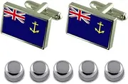 [Select Gifts] Shirt Dress Studs Royal Fleet Auxiliary Military England Flag Cufflinks
