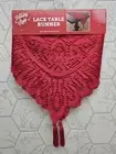 Holiday Vintage Style Christmas Valentine's Day Red Lace Table Runner, 13" x 48"