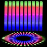 EXCECAR 42PCS Foam Glow Sticks LED Light Up Foam Sticks with 3 Modes Flashing...