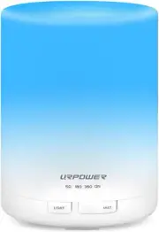 URPOWER 2Nd Gen 300Ml Aroma Essential Oil Diffuser Night Light Ultrasonic Air Hu