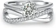 [BORUO] Toe Rings - Flower Hawaiian Leaf Sterling Silver Band Ring - Stylish Toe Rings For Women - Sterling Silver Rings for Gifting - Chic 925 Sterling Silver Rings - Toe Rings For Women With Gift Bag