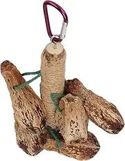 Parrot Chewing Toys Hanging Bird Bite Chew Toys for Relieving Boredom Finch Budgie Parrots Carambola Shape