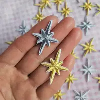 在飛比找ETMall東森購物網優惠-金銀星星自粘刺繡貼手機殼包包手賬本裝飾貼紙衣服補丁貼修飾布貼