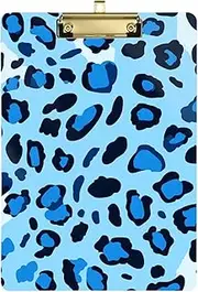Animal Skin Leopard Blue Black clipboard Container Waterproof for Volleyball Baseball Coaches Tabla para escribir Size 9 x 12