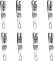 SING F LTD 8PCS Suspension Clip for Hanging EDC Items Key Torch Flint Flash Drive Emergency Whistle Multi-Purpose Pocket Clip Key Belt Holder Outdoor Quick Hanging Tool with Key Ring