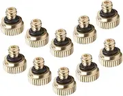 Alasum 10Pcs Low Pressure Misting Nozzles for Outdoor Cooling System Durable Atomizing Sprayer with Fine Mist Garden Watering Tool and Hose Nozzle