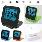 Folding Temperature Calendar Alarm Clock Travel Clock LED Digital Number Clock
