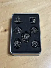 Copper Metal Dragon Hollow Metal Dice Set Polyhedral Dice Dungeons and Dragons