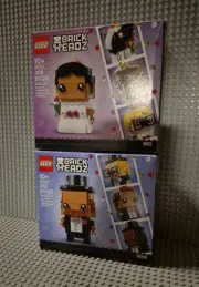 LEGO BrickHeadz Wedding Bride 40383 and Wedding Groom 40384 NEW IN BOX