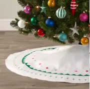 48" CHRISTMAN TREE SKIRT from Wondershop - GREEN Scandi Pattern Printed (NEW)