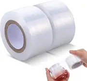 2 Pack Mini Stretch Wrap for Bottles Jars Seals Heavy Duty Stretch Film 1.57in*1000ft Unheated Bottles Packing Supplies Shrink Wrap Film Roll for Jars Bottle Cans Tin Lip Gloss Seal Packing
