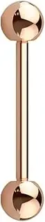 [PiercedOff] Implant Grade Titanium PVD Plated Barbell with Internally Threaded Balls