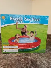 Inflatable Kids Watermelon Swimming Wading Kiddie Pool Novelty Ring 60" Round...