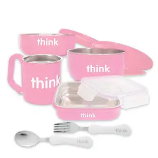 美國Thinkbaby 不鏽鋼餐具組 六件組