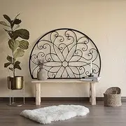 Lotus Metal Wall Art – Elegant Floral Decor | Black Metal Wall Sculpture for Living Room, Bedroom, Yoga Room, Office | Modern & Minimalist Wall Decor | Easy to Hang & Durable
